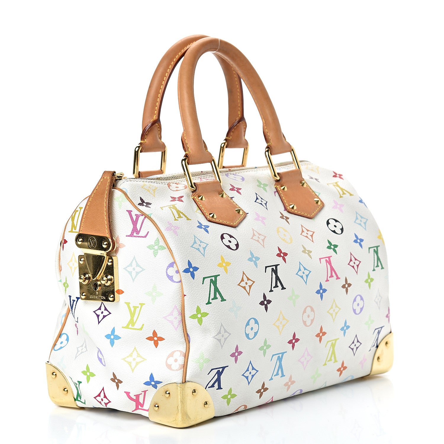 Louis Vuitton Monogram Multicolor Speedy 30 White 2 of 15