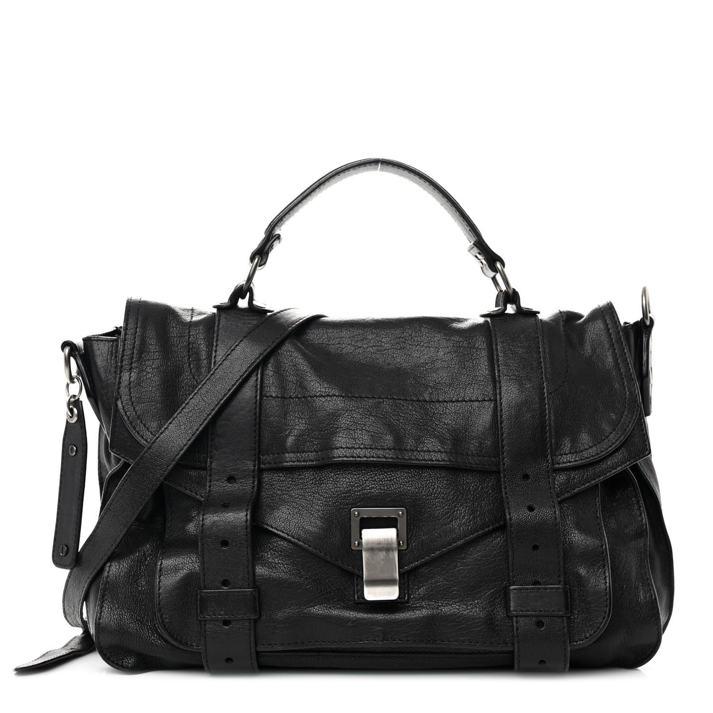 Lambskin Medium PS1 Satchel Black
