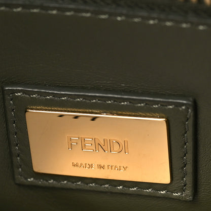 Fendi Vitello Seta Light Aura Shiny Nappa Medium Peekaboo I SEE U Satchel Equatore Cuoio 6 of 12