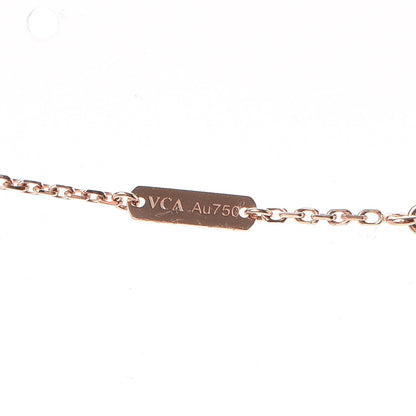 Van Cleef & Arpels 18K Rose Gold Diamond Black Onyx Vintage Alhambra Pendant Necklace 5 of 9