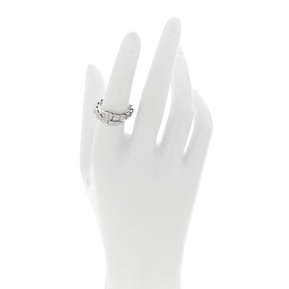 Bulgari 18K White Gold Diamond Serpenti Viper Pave Ring L 2 of 4