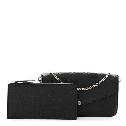 Louis Vuitton Empreinte Pochette Felicie Chain Wallet Black 1 of 10
