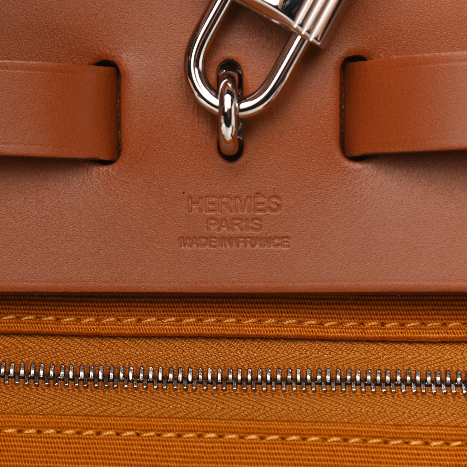 Hermes Toile Officer Vache Hunter Herbag Zip 31 PM Jaune Ambre Natural 7 of 11
