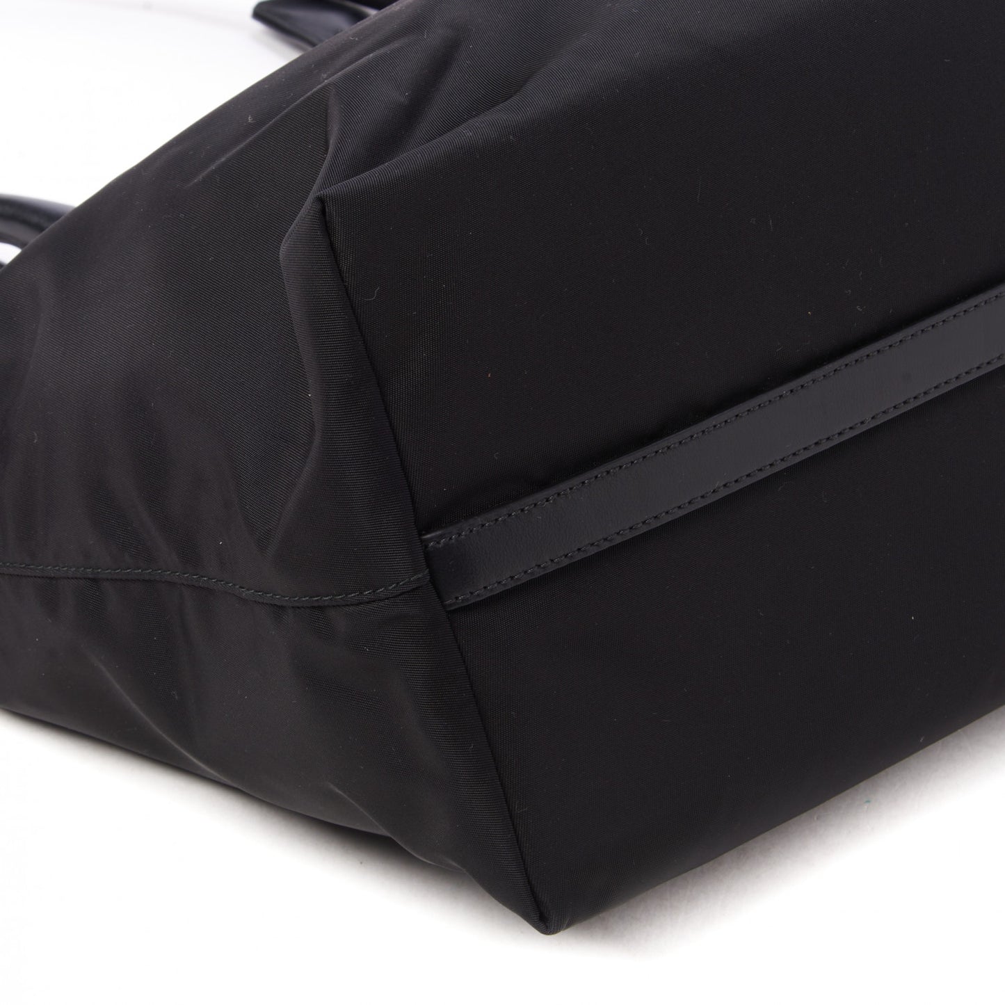Tessuto Nylon Soft Calf Shopping Tote Black