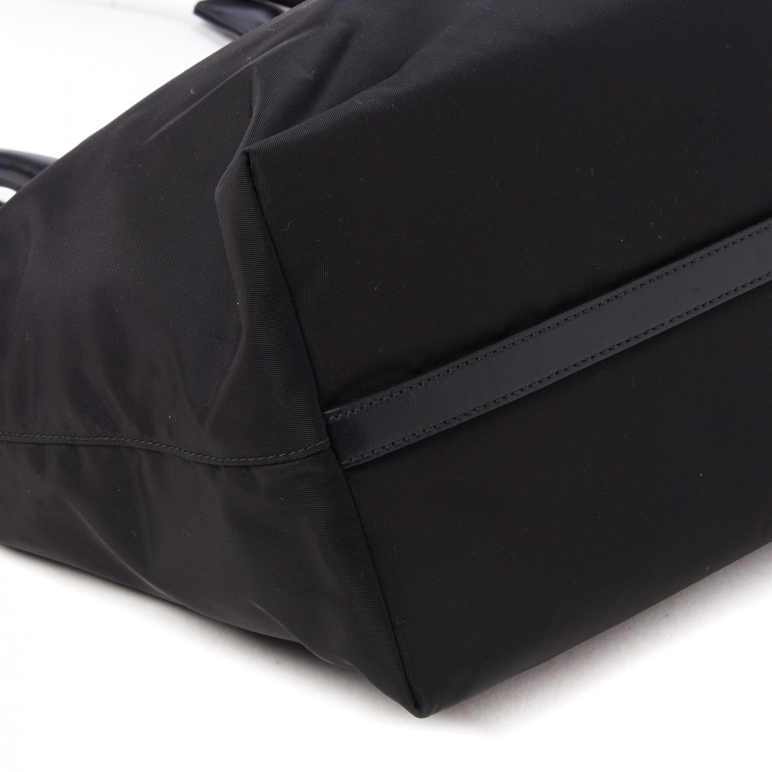 Prada Tessuto Nylon Soft Calf Shopping Tote Black 5 of 8