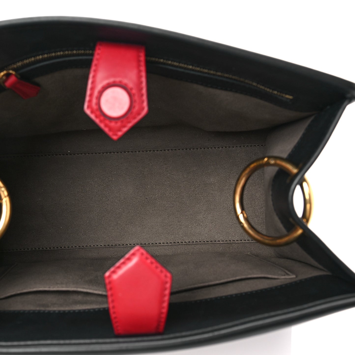 Vitello Century F is Fendi FF 1974 Embossed Small Runaway Satchel Black Maya