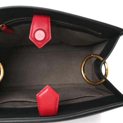 Fendi Vitello Century F is Fendi FF 1974 Embossed Small Runaway Satchel Black Maya 5 of 7