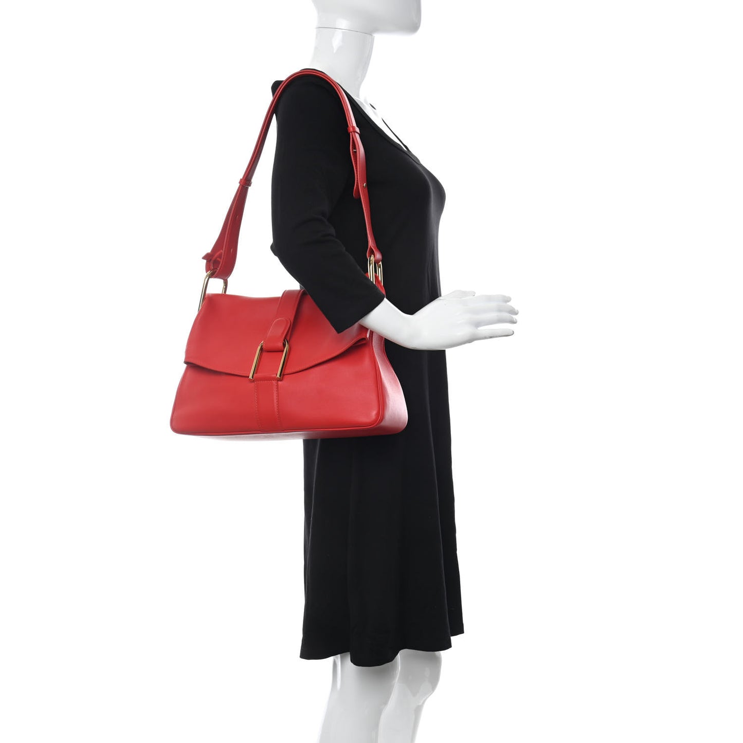 Calfskin Givry Shoulder Bag Red