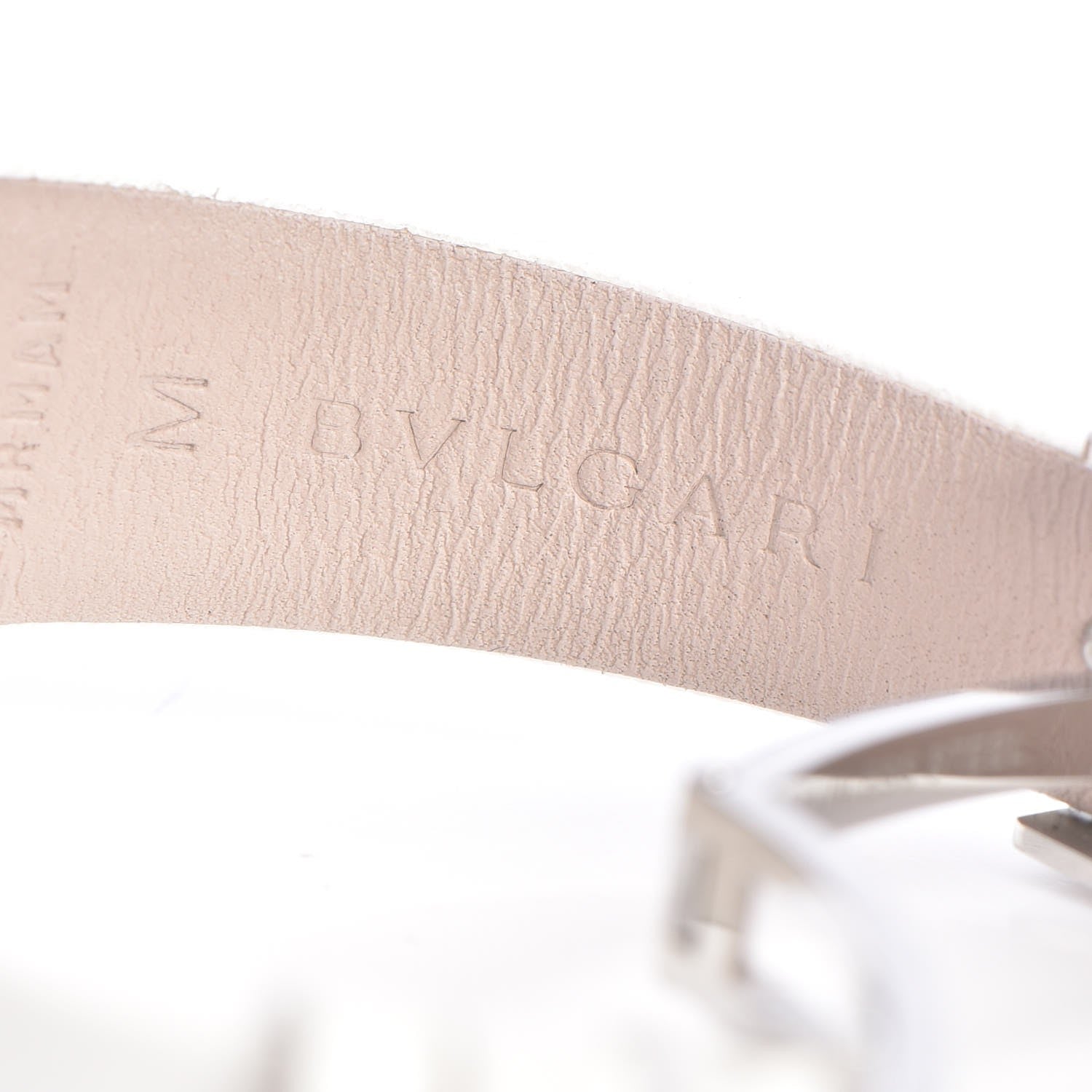 Bulgari BVLGARI Stainless Steel Calfskin Diamond Pink Mother of Pearl 30mm B.Zero1 Three Hearts Quartz Watch 9 of 12