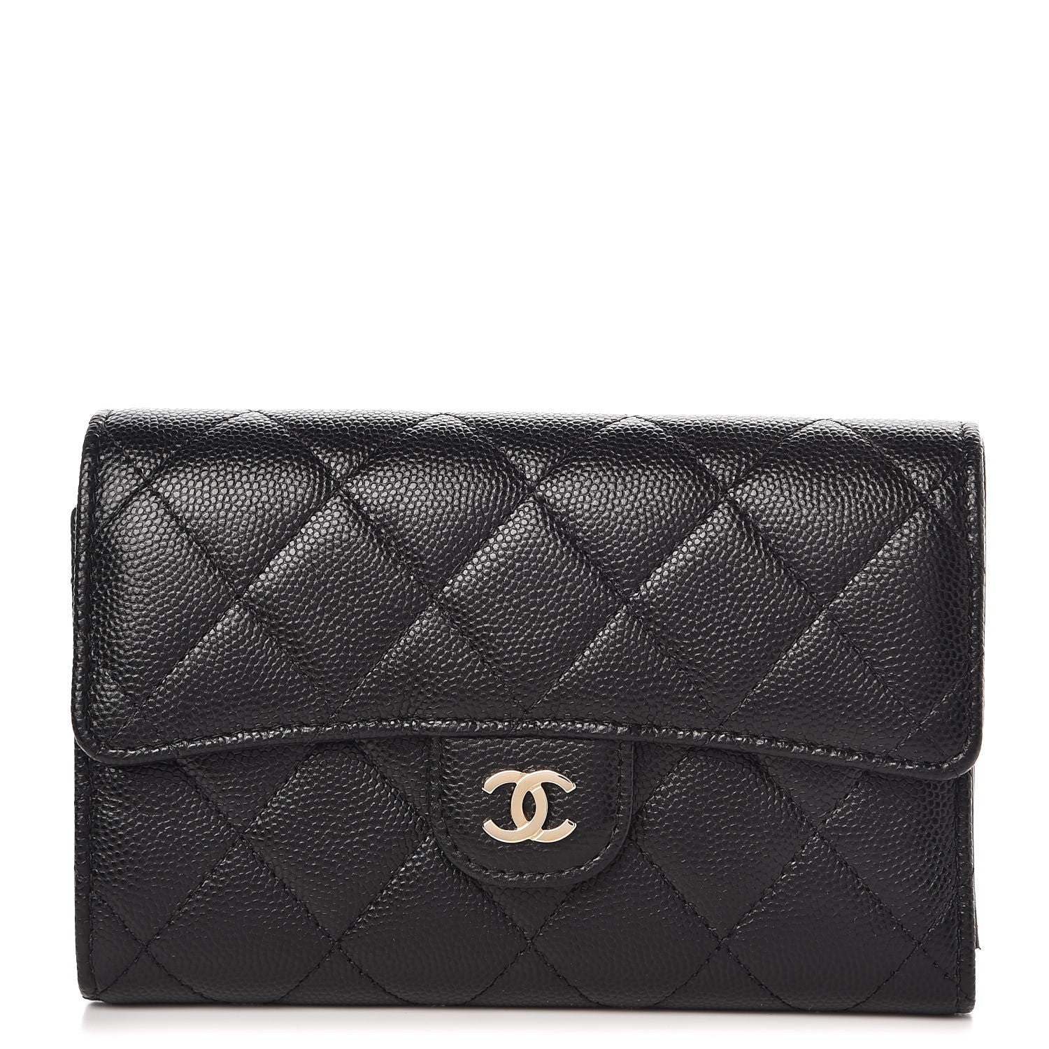 Chanel Caviar Quilted Medium Flap Wallet Black 1 of 9