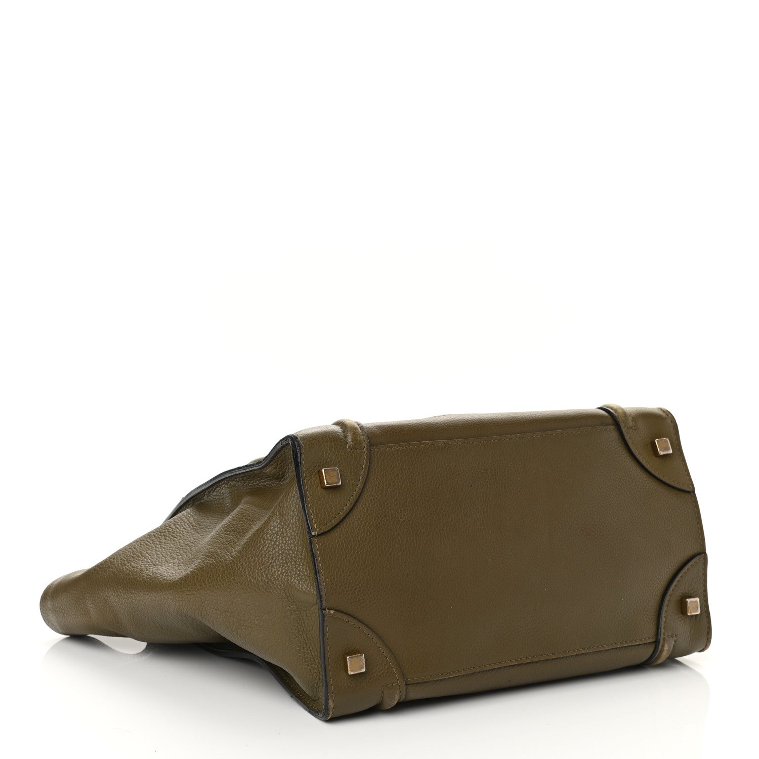 Celine Drummed Calfskin Mini Luggage Jungle 3 of 12