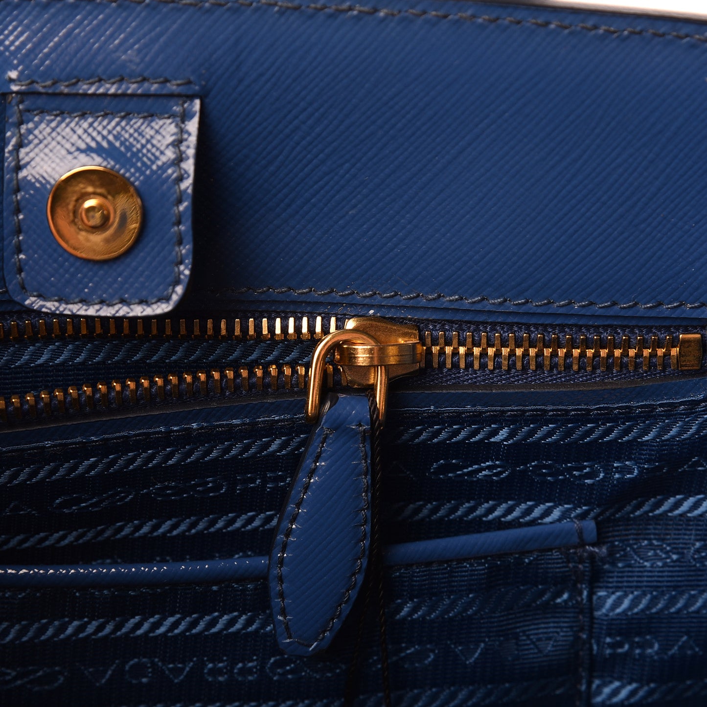 Saffiano Vernice Parabole Tote Azzurro