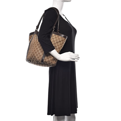 Gucci Monogram Medium D Gold Tote Bag Brown 2 of 15