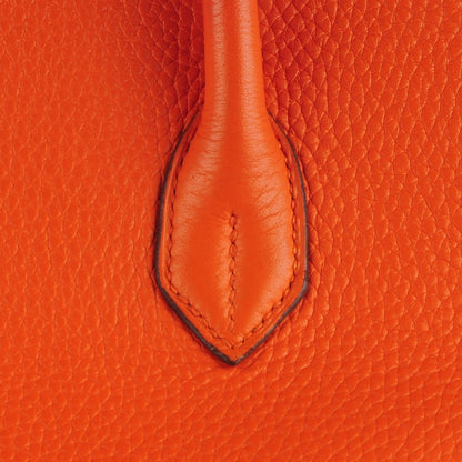Hermes Taurillon Clemence Birkin 35 Orange 8 of 27