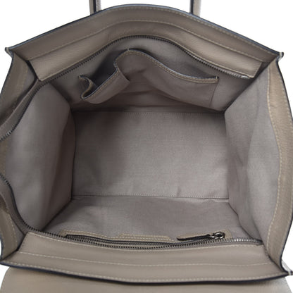 Celine Drummed Calfskin Mini Luggage Dune 5 of 17