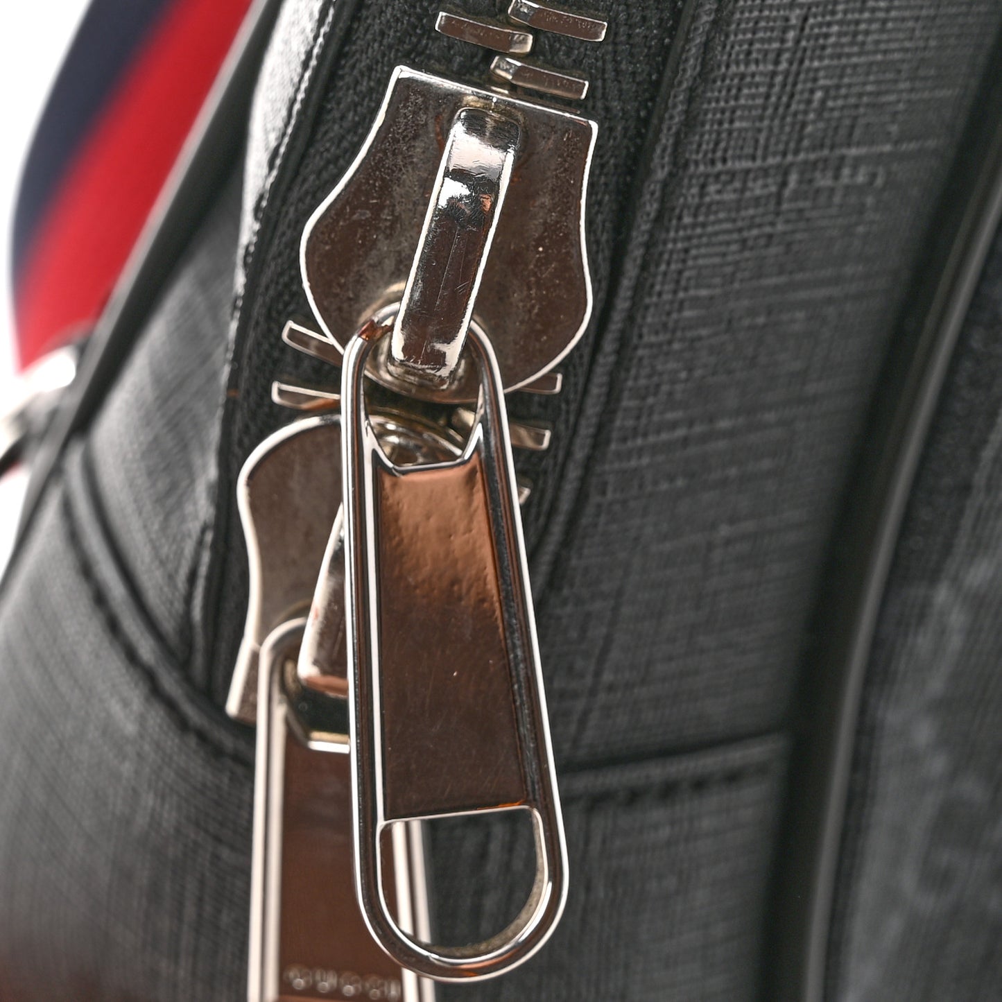 GG Supreme Monogram Web Belt Bag Black Grey