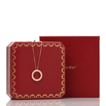 Cartier 18K Pink Gold Diamond LOVE Paved Necklace 5 of 5