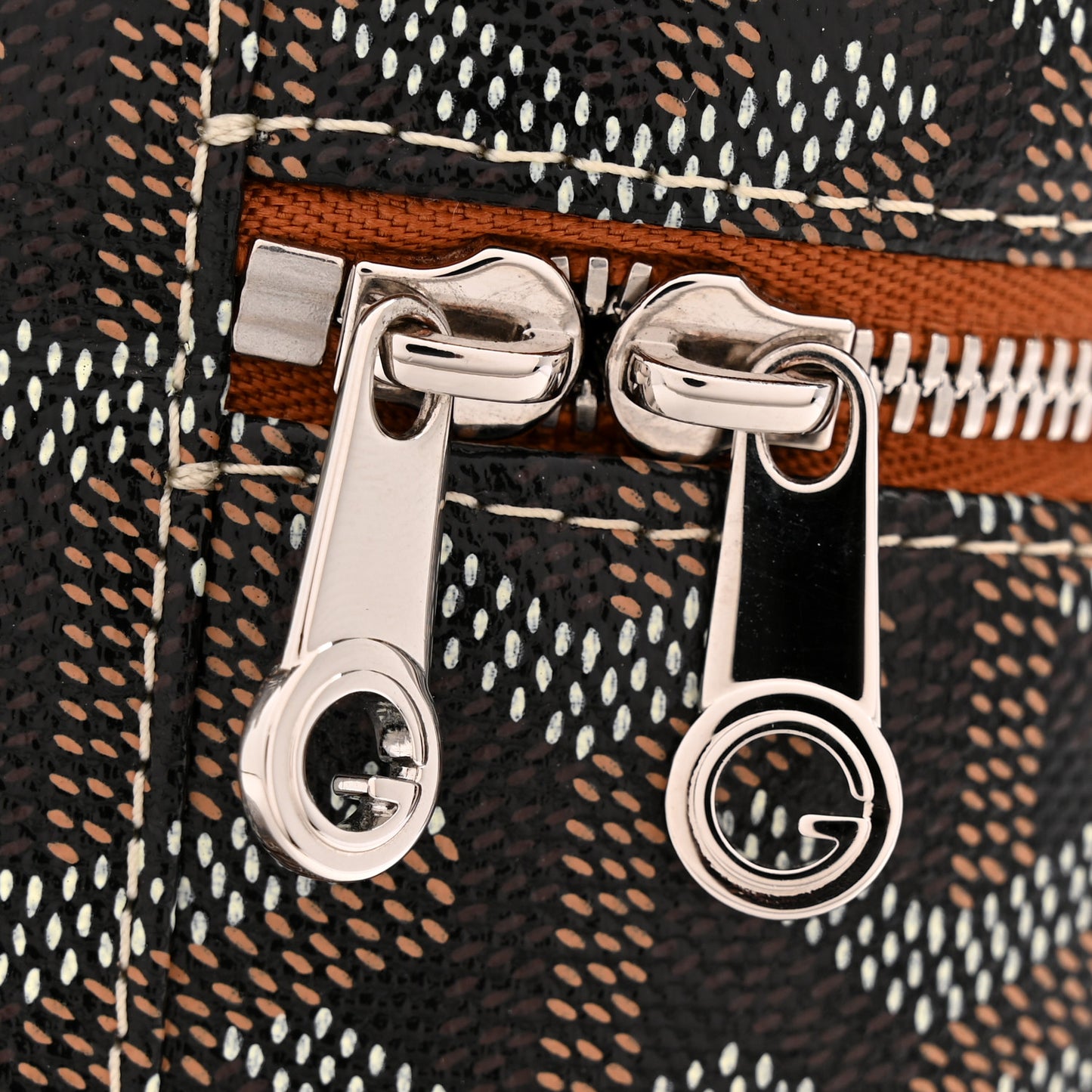 Goyardine Muse Vanity Case Black Gold