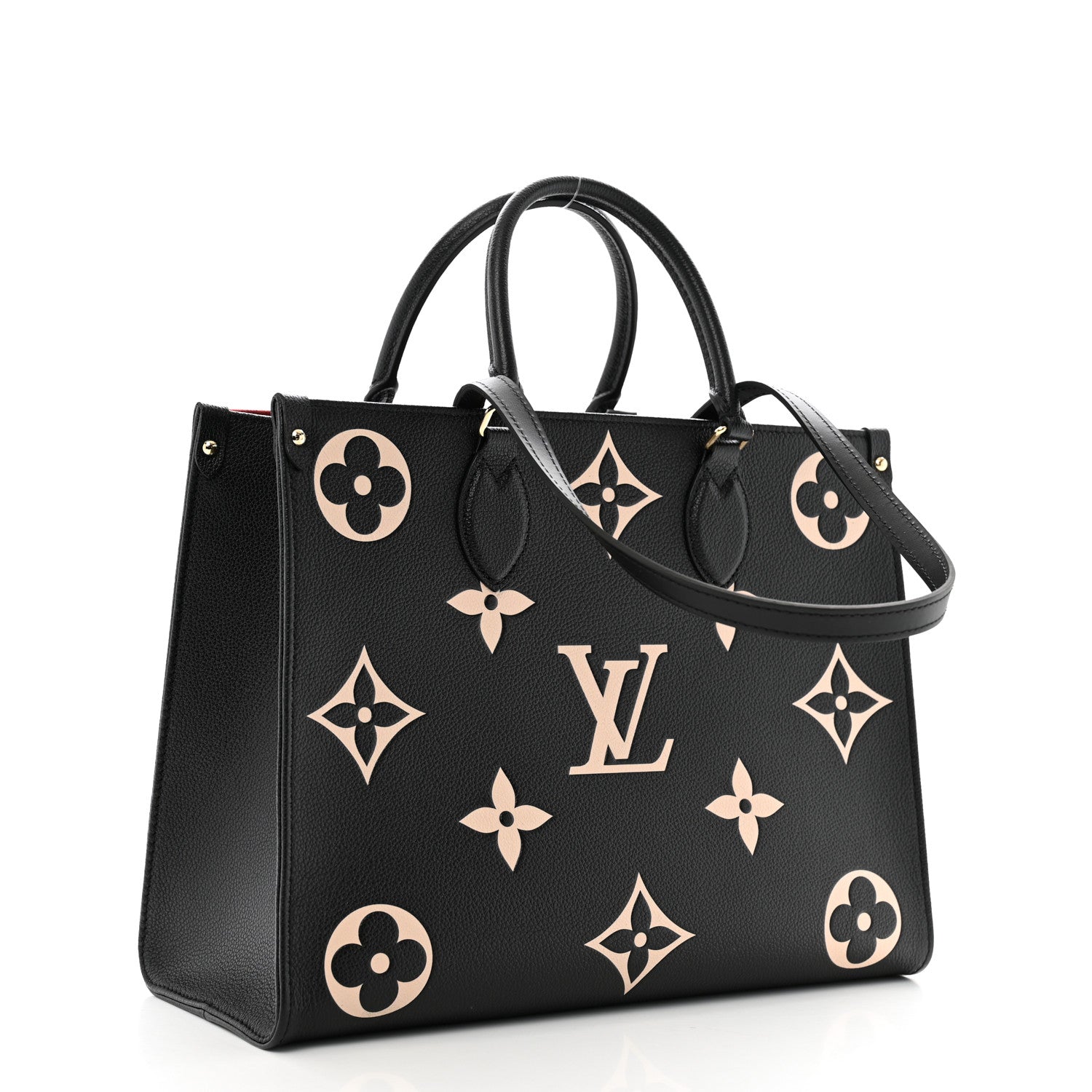Louis Vuitton Empreinte Monogram Giant Onthego MM Black Beige 3 of 9