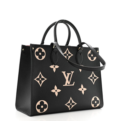 Louis Vuitton Empreinte Monogram Giant Onthego MM Black Beige 3 of 9