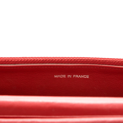 Chanel Caviar Sevruga Wallet On Chain WOC Red 7 of 9