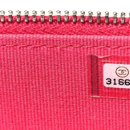 Chanel Lambskin Quilted Mini Top Handle Vanity Case With Chain Dark Pink 8 of 12