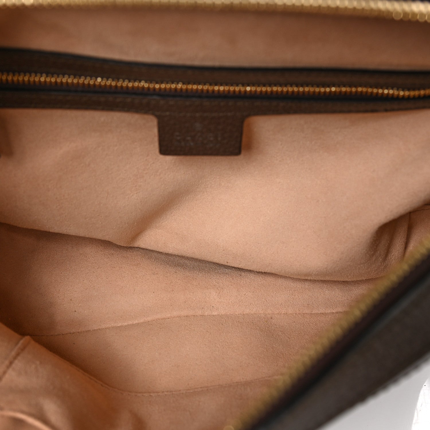 Gucci GG Supreme Monogram Web Small Ophidia Top Handle Shoulder Bag Brown 5 of 9