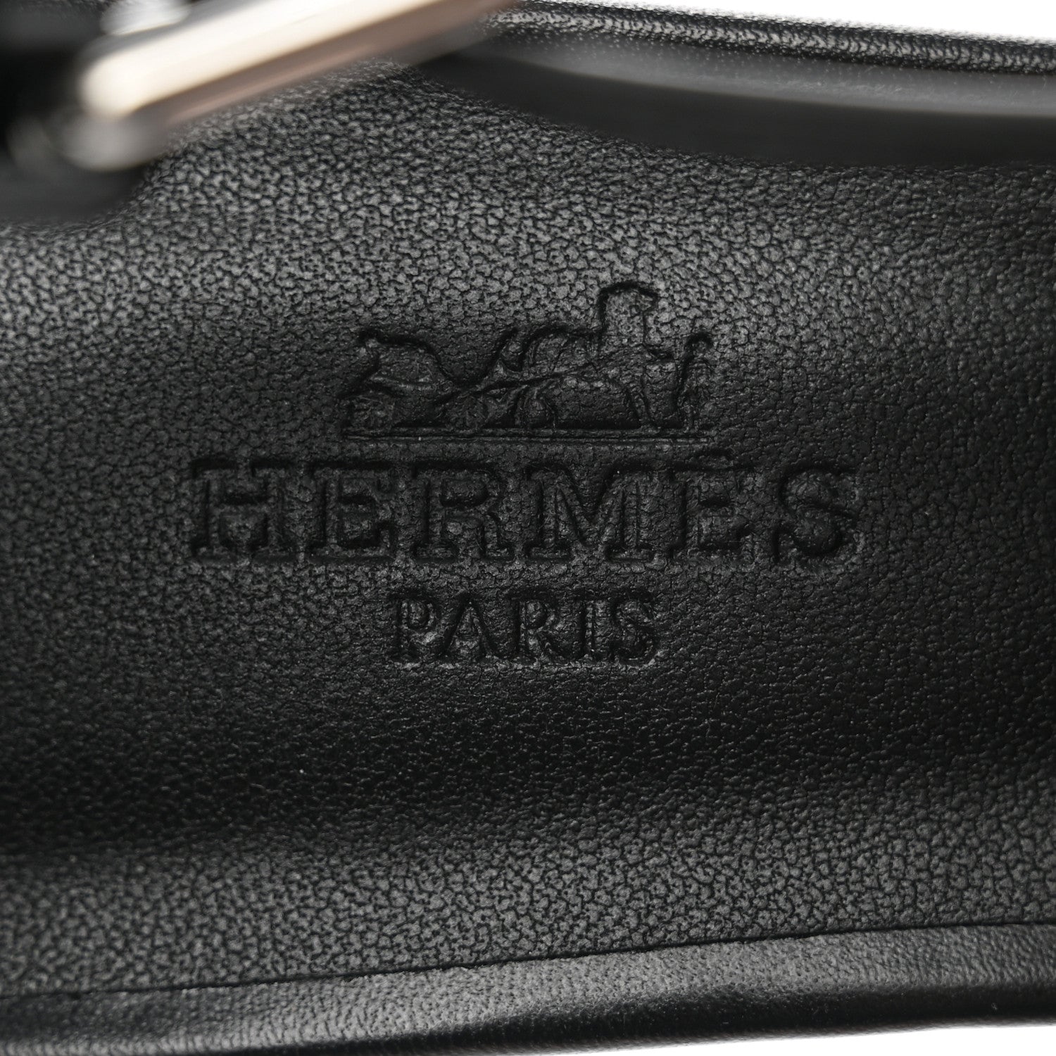 Hermes Calfskin Elbe 60 Sandals 37 Black 7 of 12