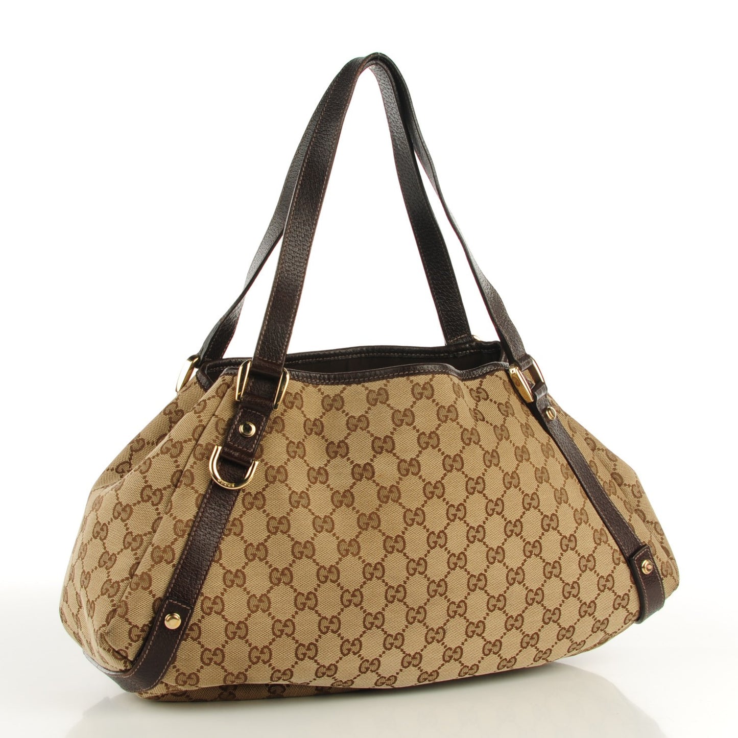 Monogram Medium Abbey Shoulder Bag Dark Brown