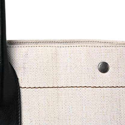 Saint Laurent Linen Calfskin Rive Gauche Tote Optic White 14 of 15