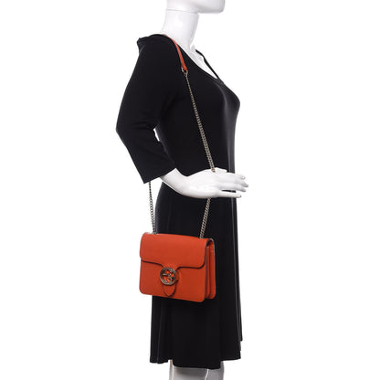 Gucci Dollar Calfskin Small Interlocking G Shoulder Bag Sun Orange 2 of 9