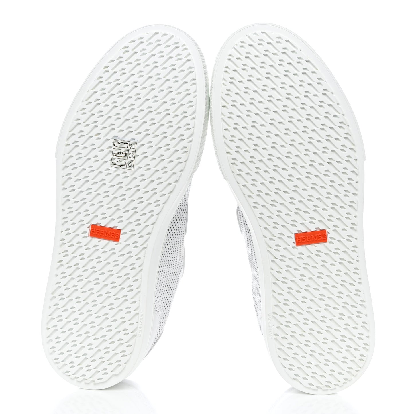 Calfskin Perforated Day Sneakers 41.5 White