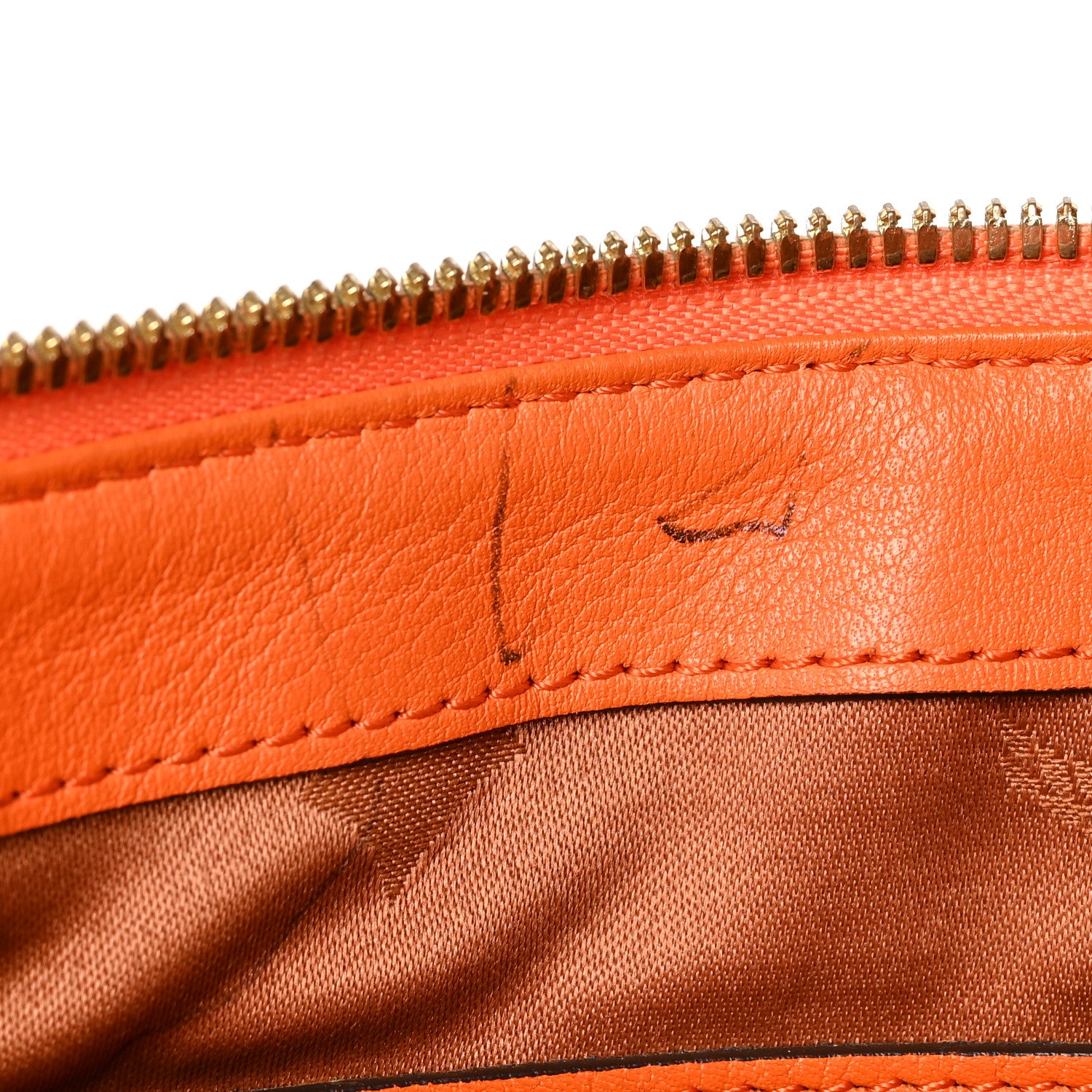 MCM Visetos Calfskin Zip Pouch Cognac Orange 10 of 10