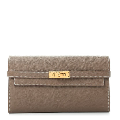 Hermes Epsom Kelly Longue Wallet Etoupe 1 of 6