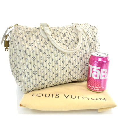 Louis Vuitton Mini Lin Croisette Speedy 30 Blue 3 of 9