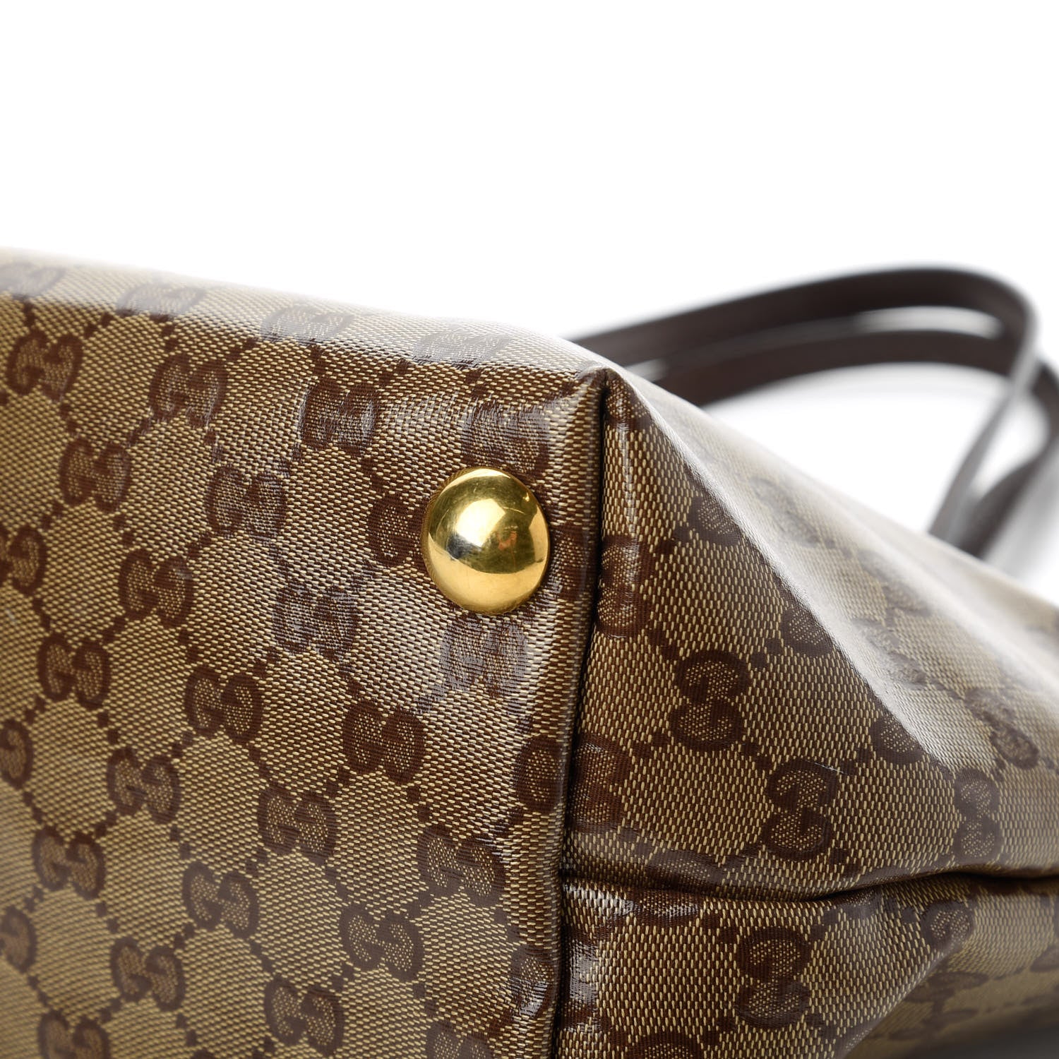 Gucci Crystal Monogram Medium Babouska Tote Dark Brown 12 of 12