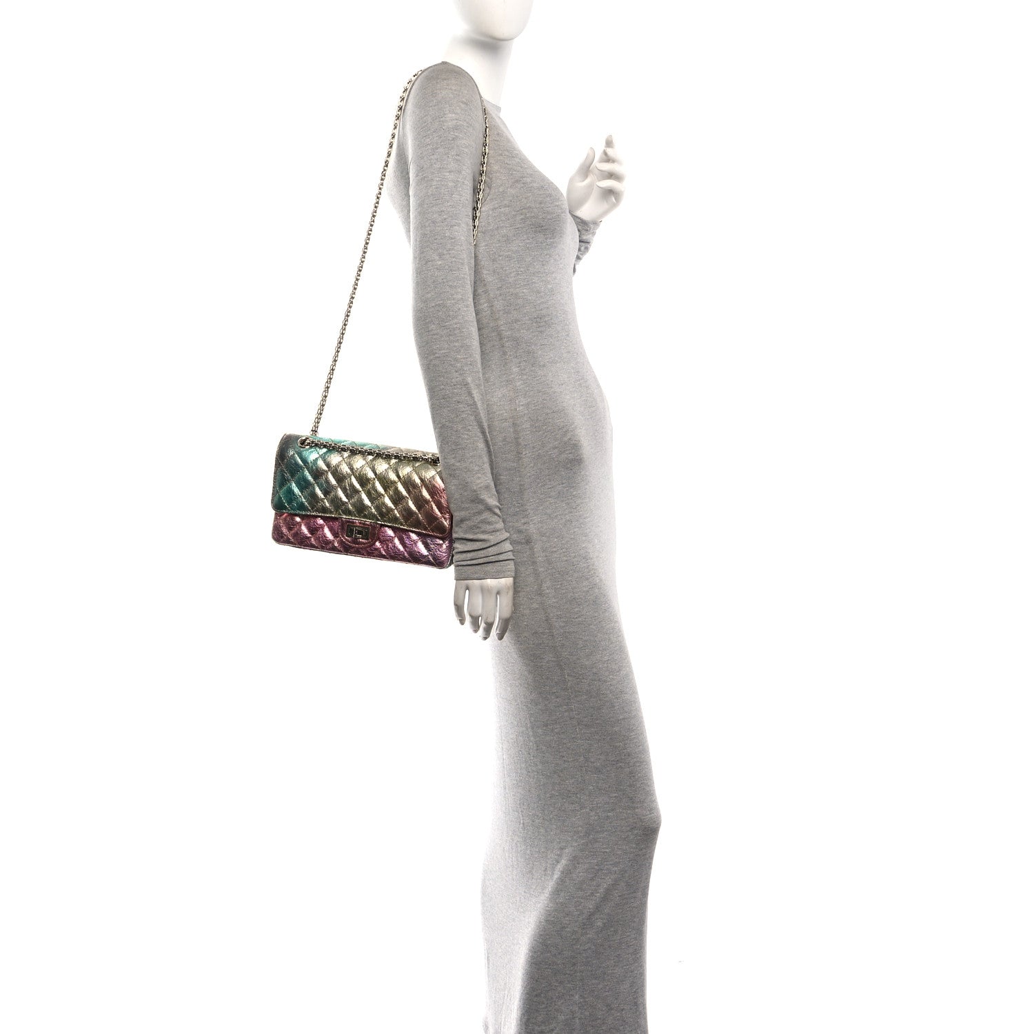 Chanel Metallic Goatskin Quilted 2.55 Reissue 225 Flap Multicolor 2 of 10