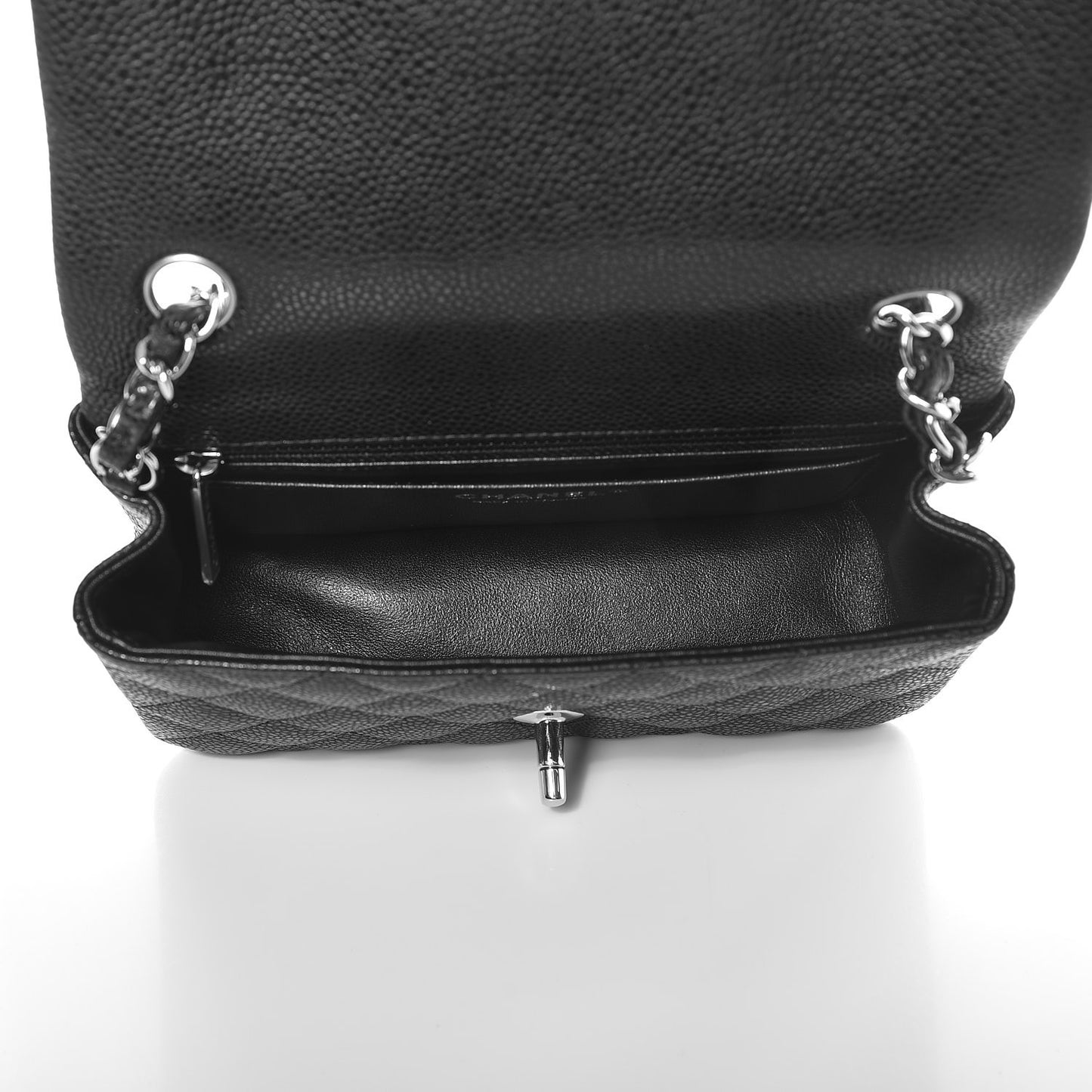 Caviar Quilted Mini Rectangular Flap Black