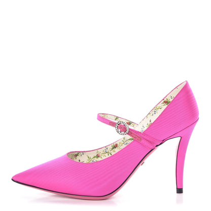 Gucci Moire Fabric Virginia Mary Jane Pumps 35 Amulet 1 of 9