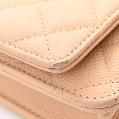 Chanel Caviar Quilted Wallet on Chain WOC Beige 13 of 18