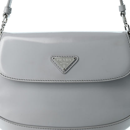 Prada Spazzolato Cleo Flap Shoulder Bag Fiordaliso 8 of 10