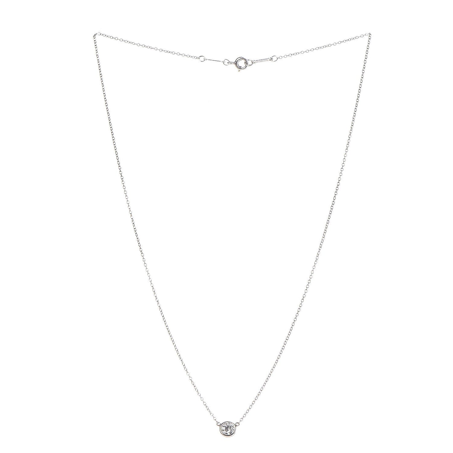 Platinum Diamond .25ct Elsa Peretti Diamonds by the Yard Pendant Necklace
