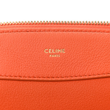 Celine Supple Calfskin Medium Romy Shoulder Bag Pop Orange 7 of 12