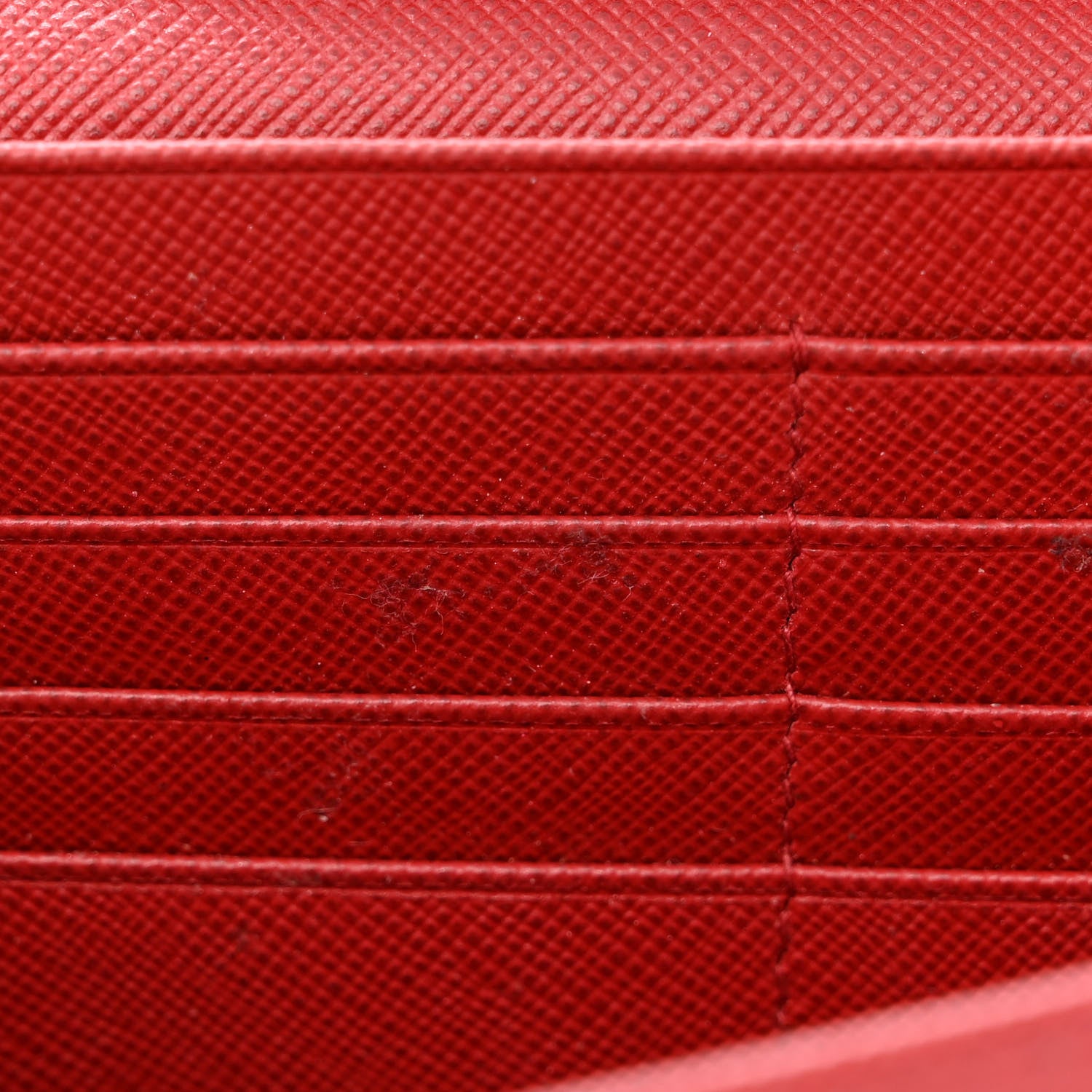 Prada Saffiano Metal Bar Chain Wallet Fuoco 12 of 14