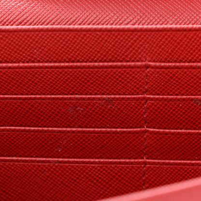 Prada Saffiano Metal Bar Chain Wallet Fuoco 12 of 14