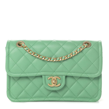 Chanel Caviar Quilted Medium Sweet Classic Flap Green 1 of 11