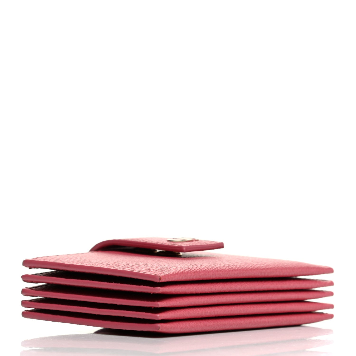 Christian Dior Grained Calfskin Gusseted Card Holder Pink 4 of 8