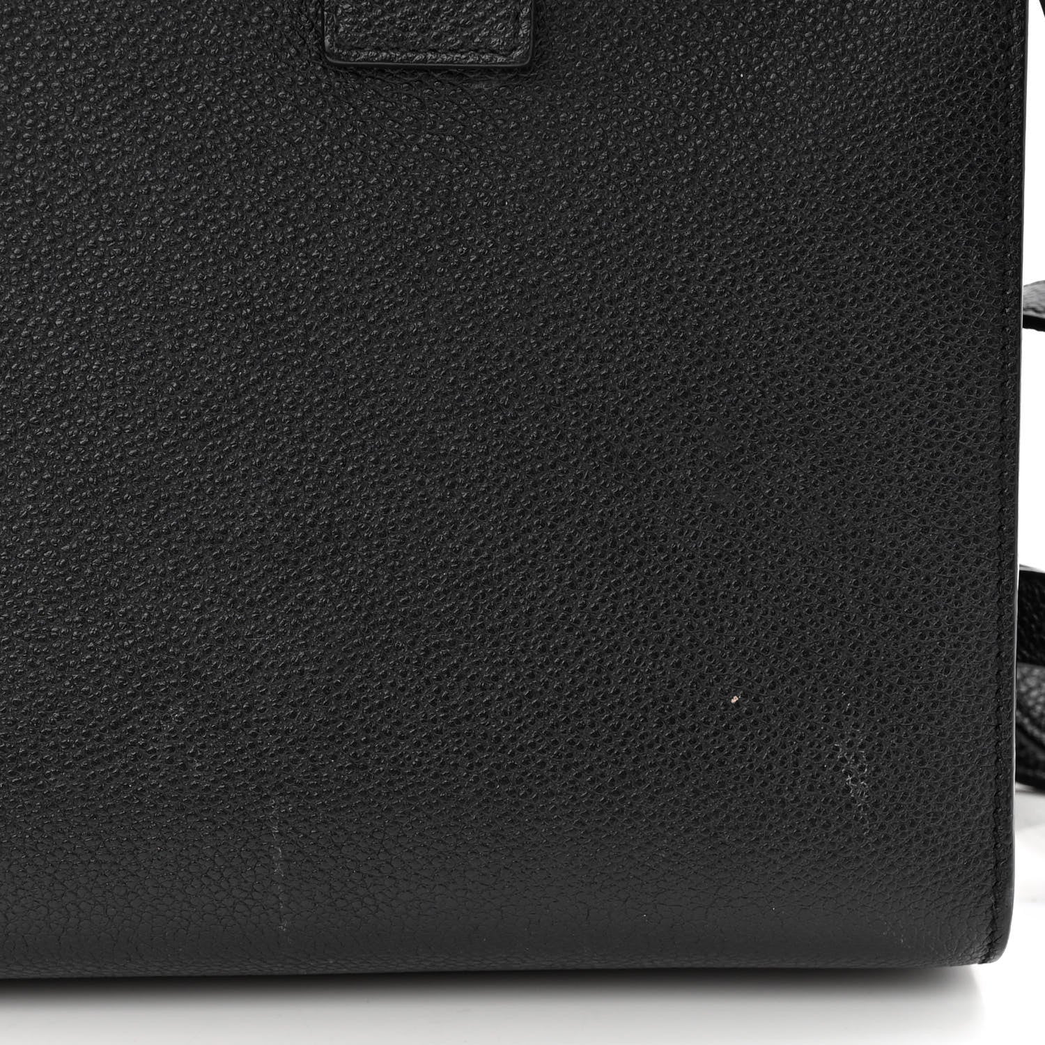Saint Laurent Grained Calfskin Baby Sac De Jour Black 13 of 13