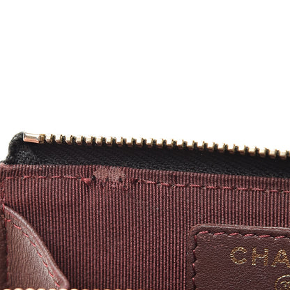 Chanel Lambskin Quilted Zip Coin Purse Black 8 of 9