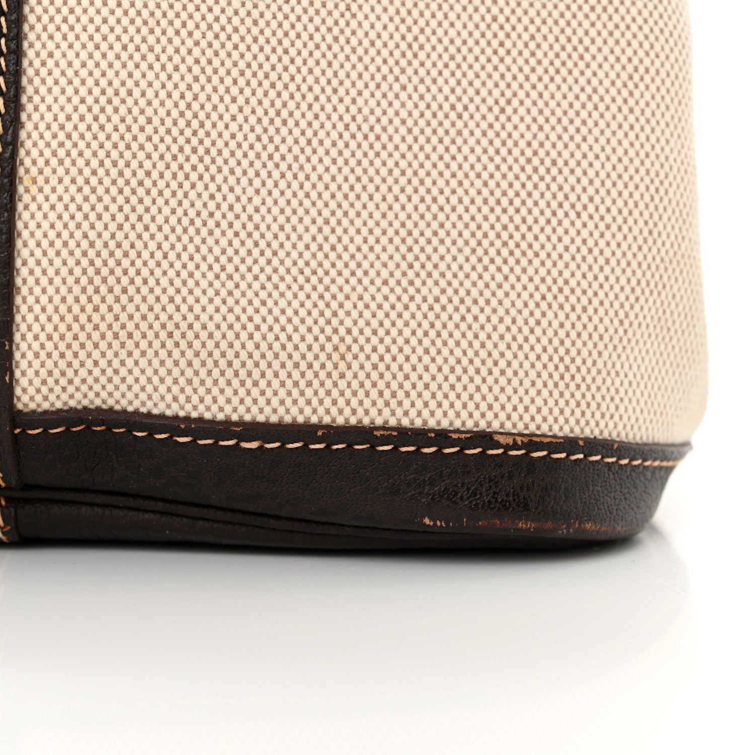 Hermes Buffle Skipper Toile Garden Party 36 MM Tote Marron Fonce 14 of 17